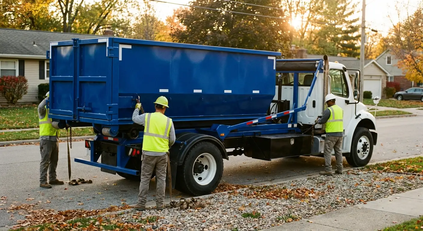 Roll-off dumpster delivery truck in Victorville, CA