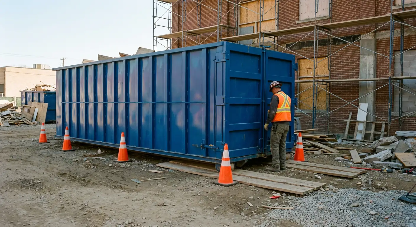 Safety inspection of dumpster placement site in Victorville, CA